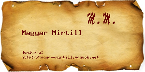 Magyar Mirtill névjegykártya